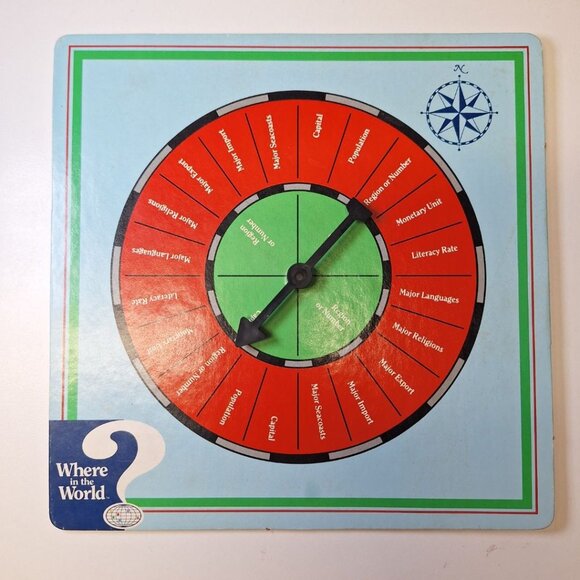 Where in The World Spinner Game Instructions Rules Pamphlet Replacement Piece - Picture 2 of 6